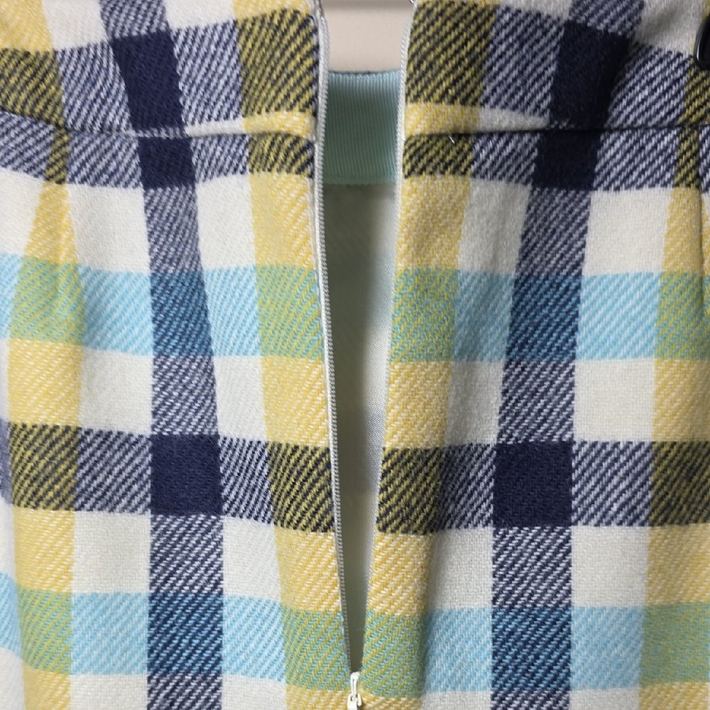 Boden British Tweed 100% Wool Plaid Mini Skirt - Picture 4 of 5